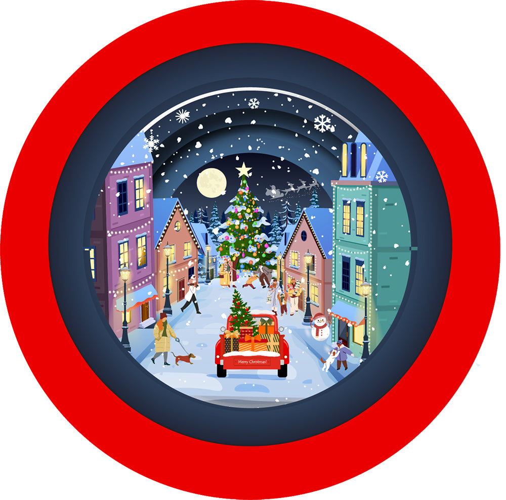XTEA007- Christmas village( 6 cards)