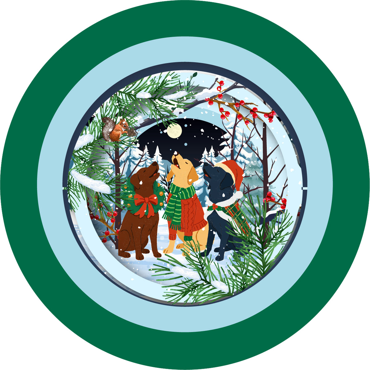 XTEA011- Christmas Dogs ( 6 cards)